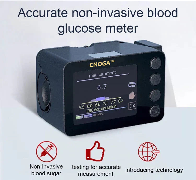 CNOGA™ Advanced Non-Invasive Glucose Monitor-99.9% Accuracy + Exclusive Gift ✅TGA Approved