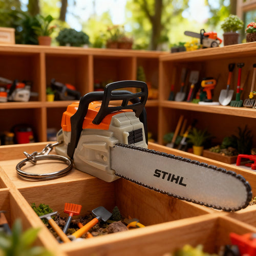 Chainsaw Keychain | Functional Cutting Key Ring