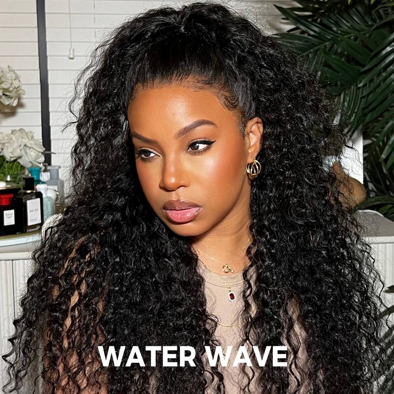 ✨Ends Today: 70% OFF!  Pre-Cut Lace Kinky Straight 360 Full Lace Frontal Glueless Wig With Invisi Drawstring Pre Plucked Human Hair Wig