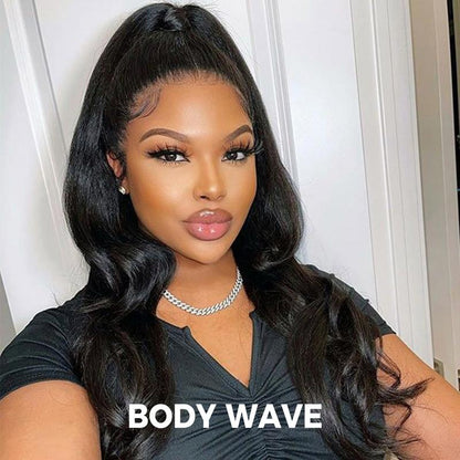✨Ends Today: 70% OFF!  Pre-Cut Lace Kinky Straight 360 Full Lace Frontal Glueless Wig With Invisi Drawstring Pre Plucked Human Hair Wig